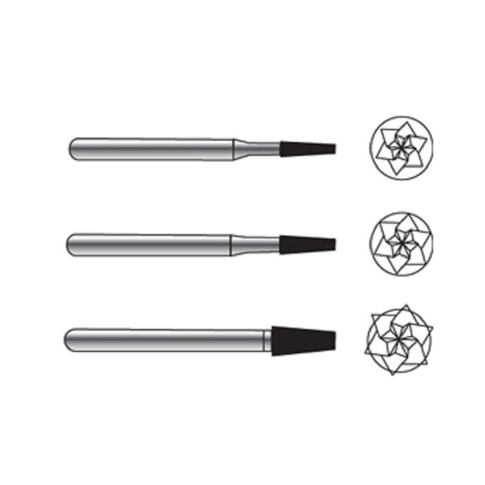 Pac-Dent Surgical Length Carbide Bur, Friction Grip, #6, 25mm Length, 1.6mm Diameter, 10/Bx