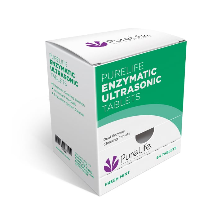 PureLife Enzymatic Ultrasonic Tablets, Dual-Enzymatic, 64 Tablets per Box