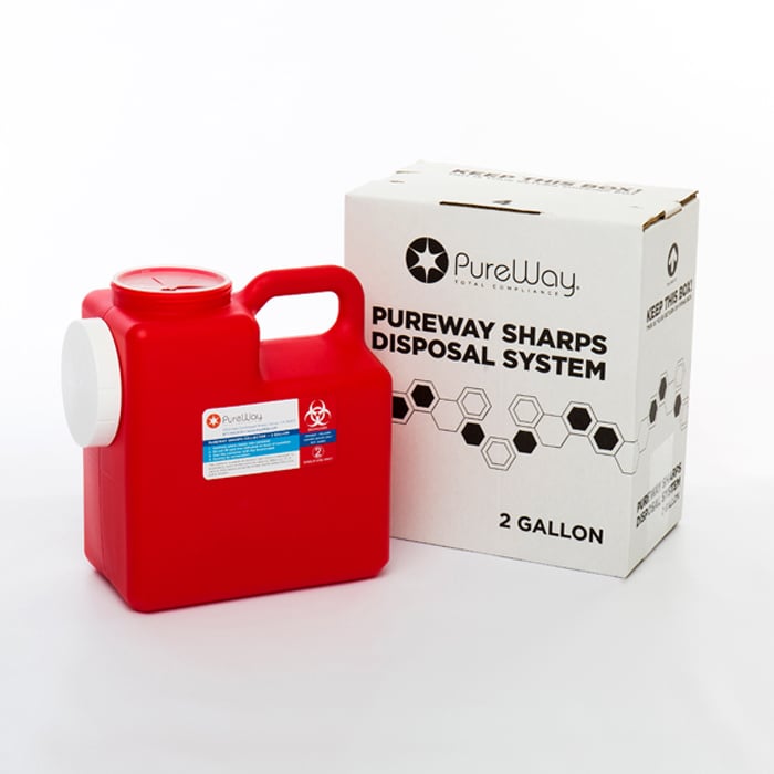 PureWay Sharps Single Systems - 3 Gallon Mailback Kit, 40003