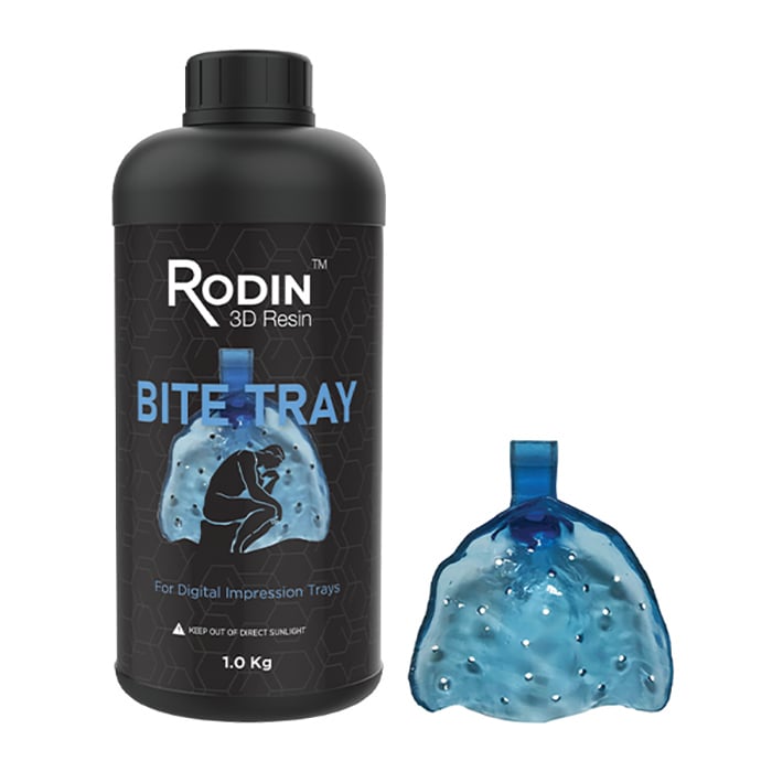Rodin Custom Bite Tray 3D Printing Resin, 1 kg Bottle, 3DR-TRAYF