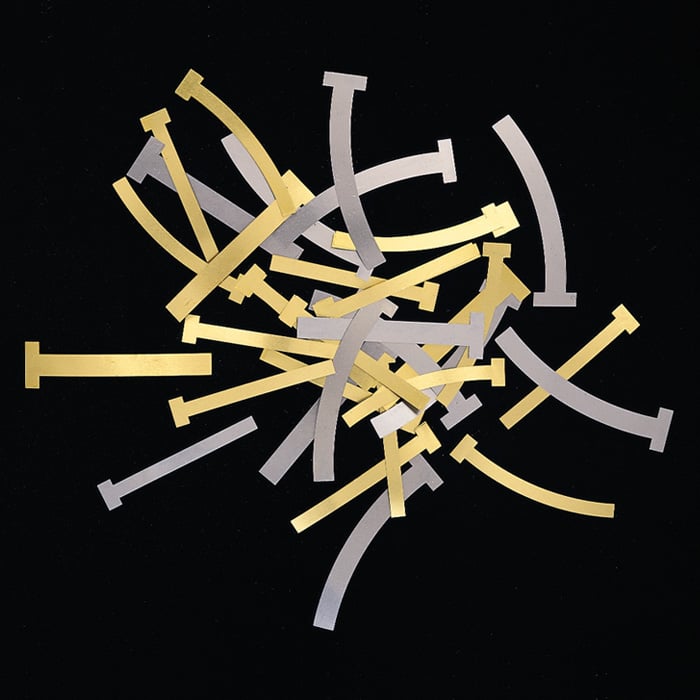 Pulpdent T-Bands Brass Matrix Bands, Curved Wide, 100/Box