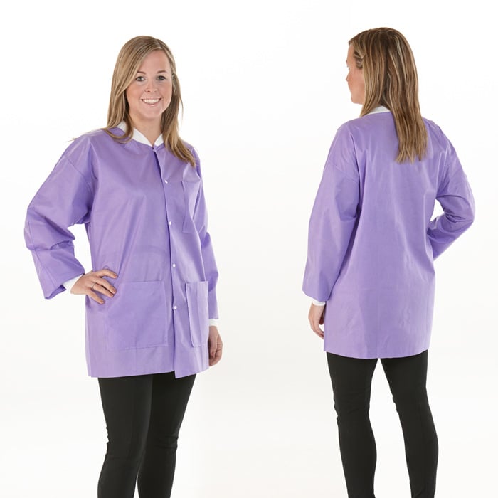Medicom SafeWear Hipster Jacket, Poppy Pink, Large, 12/Box, 01KZ65A77SBN4RXME9CY3HBC2X
