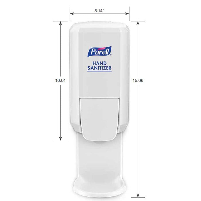 PURELL CS2 Push-Style Hand Sanitizer Dispenser, White, 1/Pk, Uses CS2 1000 mL Refills