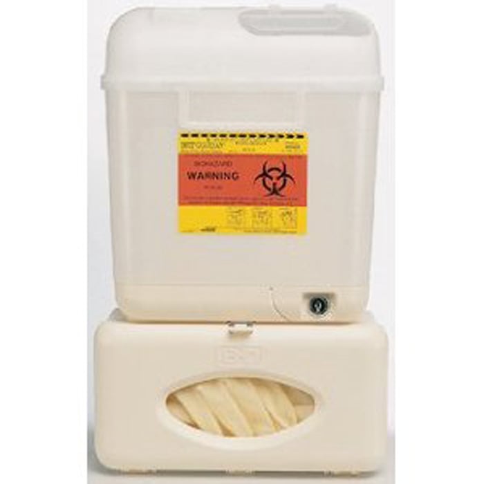 BD Wallmate 5.4 Quart Sharps Collector with Glove Box Holder