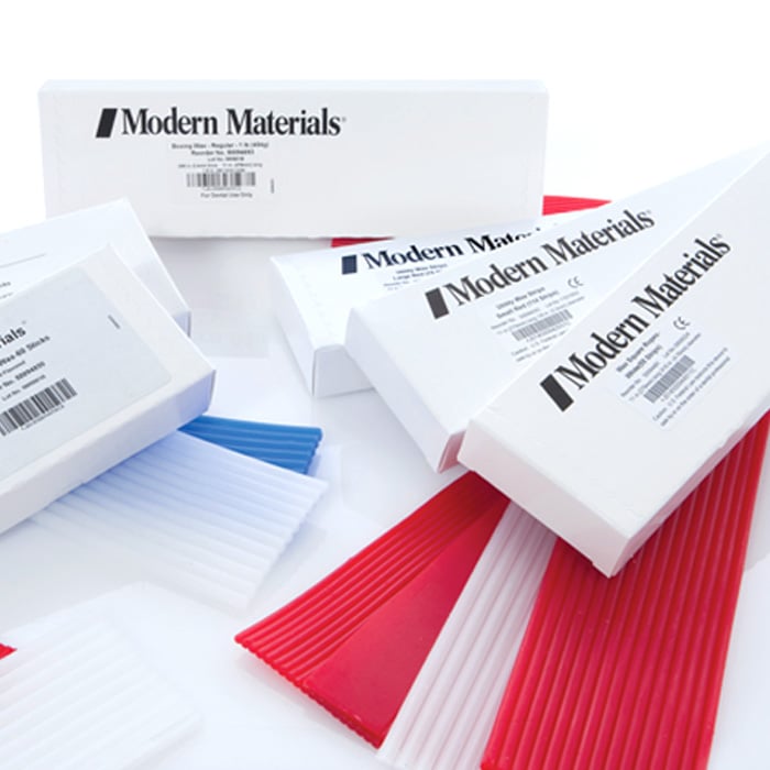 Modern Materials Utility Wax Strips, Small, Red, 75/Box, Kulzer