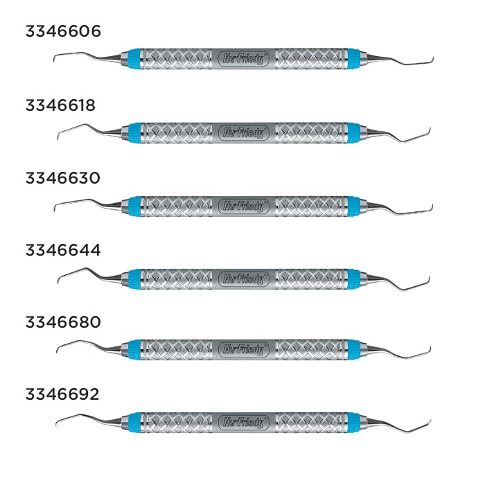 Hu-Friedy Mini Five Gracey Curette, Double-Ended, 1/2, #6 Satin Steel, 1/Pk, SAS1/26