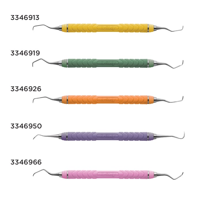 Hu-Friedy EverEdge 2.0 13/14 Columbia Universal Curette, Double-Ended, Resin 8 Colors Handle, Lavender, SC13/14C8E2