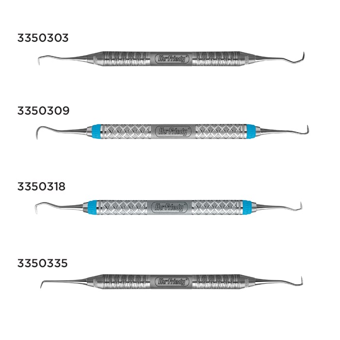 Hu-Friedy H5/33 Hygienist-Jacquette Double-Ended Sickle Scaler, #6 Satin Steel Handle, SH5/336