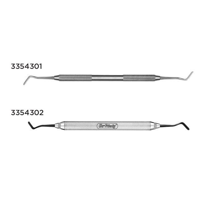 Hu-Friedy XTS Composite Instrument, Plastic Filling, Double-Ended, 4/5 Gregg, #6S Smooth Satin Steel Handle, TNPFIG4/5