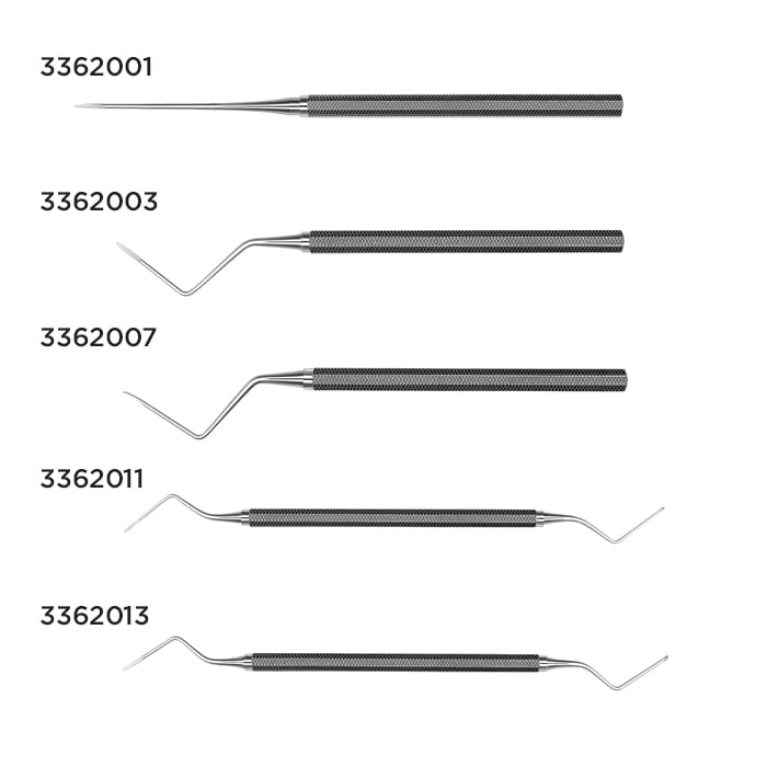 Hu-Friedy Root Tip Picks - Davis - 3 Single-End - #503 Octagon
