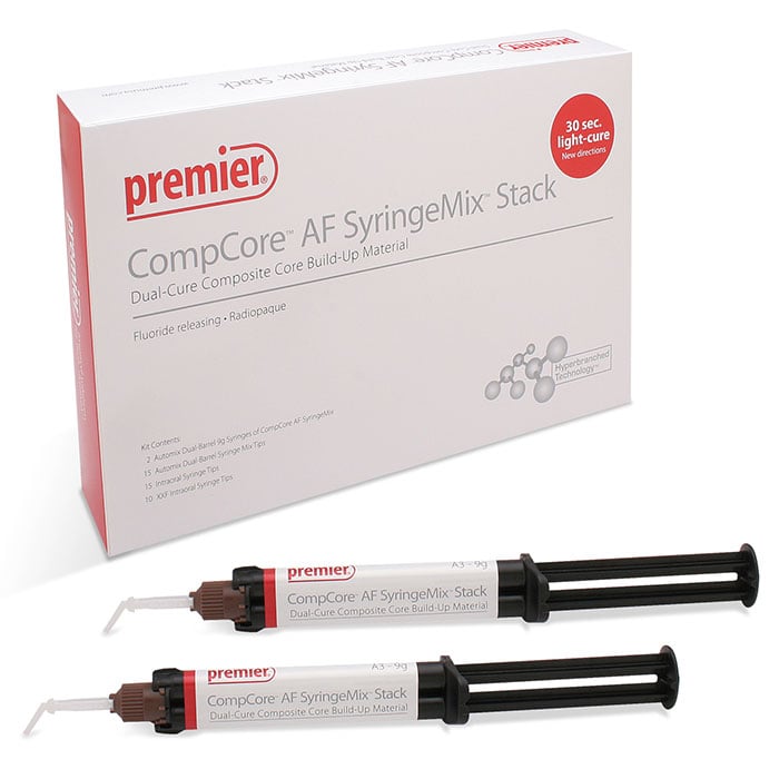 CompCore AF Dual-Cure Core Build-Up SyringeMix Mix-Tips & Intraoral Tips, 35/Pack, 3001418