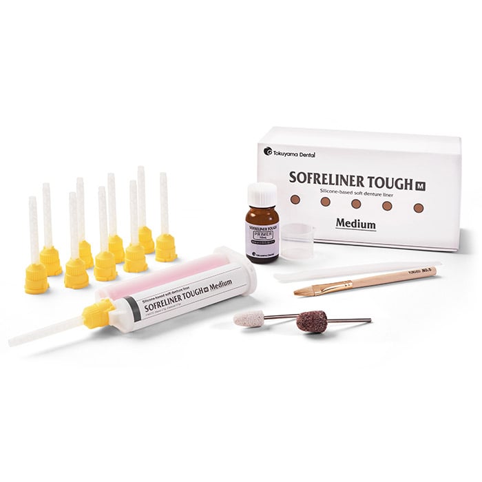 Tokuyama Sofreliner Tough M (Medium) Shape Adjustment Points, White, 3/Box, 23361
