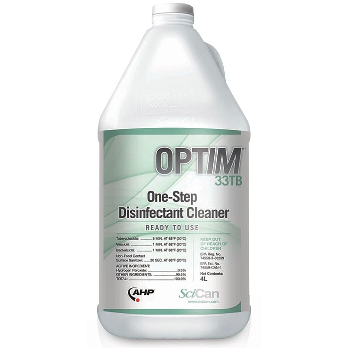 Optim® 33TB Surface Cleaner and Disinfectant Liquid, 1 Gallon Bottle, OPT33-4X1