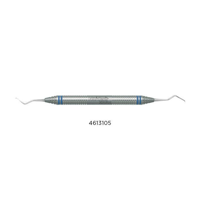 Nordent XDURA Posterior Sickle Scaler #CI2-3, Double-Ended, Ivory Handle with DuraLite ColorRings