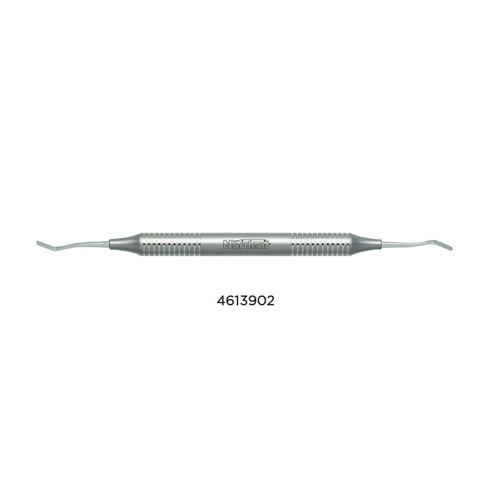 Nordent Bin Angle Chisels, Double-Ended #11-12 (15-8-8), DuraLite ColorRings