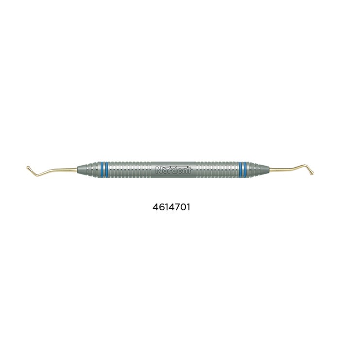 Nordent Titanium-Nitride Composite Placement Instrument, Spatula/Paddle #9, Medium Round Handle, Double-Ended, RPFI9T
