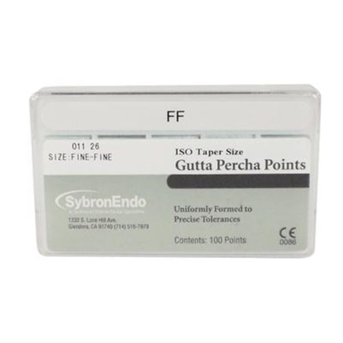 Kerr Auxiliary Gutta Percha Points, Large, 120 Points (6 Vials of 20)