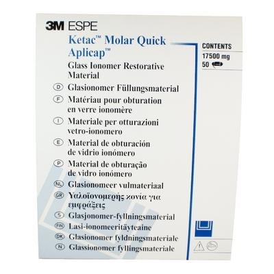 Ketac-Molar Quick Aplicap A3 Glass Ionomer Restorative, 50/Pk, #56364