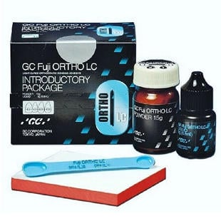 GC Fuji Ortho LC Orthodontic Cement Introductory Kit, 15g Powder + 6.8ml Liquid, #439401