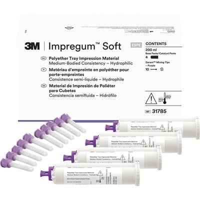 Impregum Garant Soft Tray Refill Pack, Mint, 4x50ml Cartridges with 10 Purple Mixing Tips #31785