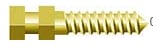 Nordin Gold Composite Post Cylindrical M6, 12/Box, #03-114
