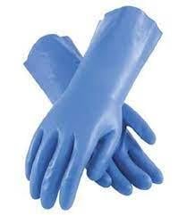 Sky Choice Utility Gloves, Latex/Nitrile Blend, Blue, Small, Pair