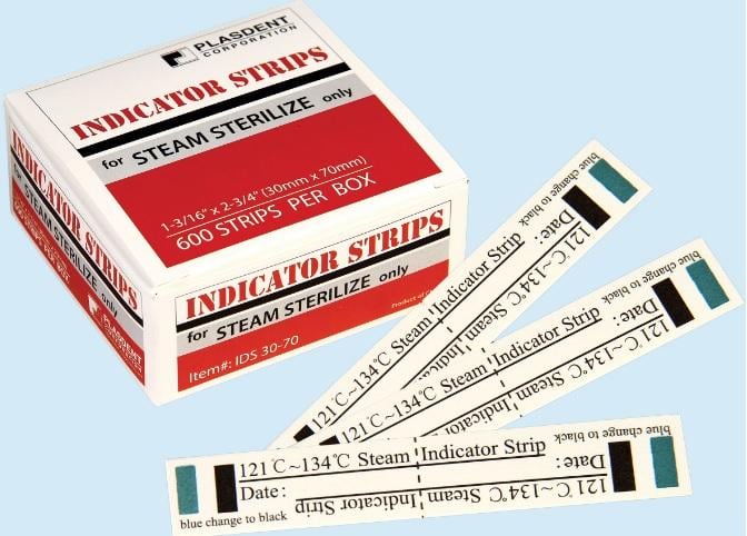 Sky Choice Indicator Strips, Steam Sterilization, 1 3/16" x 2 ¾", 600/Bx