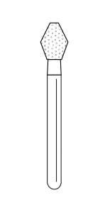 Premier Solo Dia #2133C Coarse Barrel Diamond Bur, 25/Box, #811033C