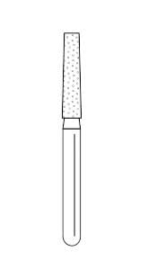 Premier Solo Dia #0918.8C Flat End Taper Diamond Bur, Coarse, 25/Box, #847018C