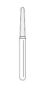 Premier Solo Dia #1114.8C Round End Taper Diamond Bur, Coarse, 25/Box, #856014C