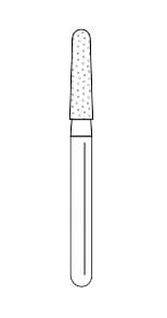 Premier Solo Dia #1118.7C Round End Taper Diamond Bur, Coarse, 25/Box, #856018C
