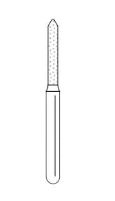 Premier Solo Dia #1812.8C Beveled Cylinder Diamond Bur, Coarse, 25/Box, 885012C