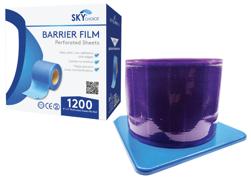 Sky Choice Barrier Film 4"x6" Purple Universal, Perforated, 1200/Roll