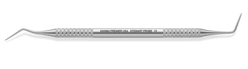 Premier Endo Explorer Stewart Multi-Purpose Probe, Double-End, Stainless Steel, 180mm, #1003893