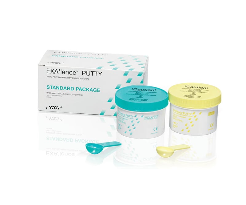 GC EXA'lence Putty Standard Package, Vinyl Polysiloxane, 500g Base & Catalyst, #137805