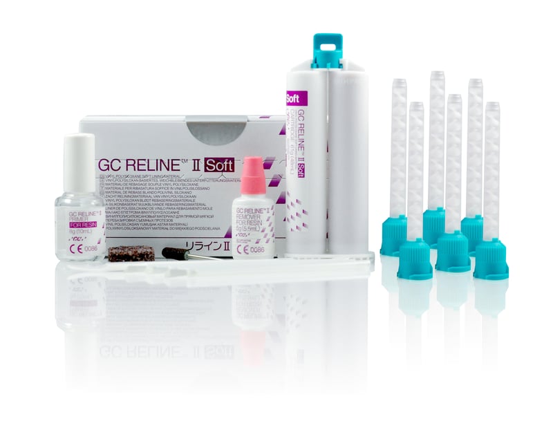 GC Reline II Soft Silicone Relining Material Intro Kit, 1x48ml Cartridge, #010258
