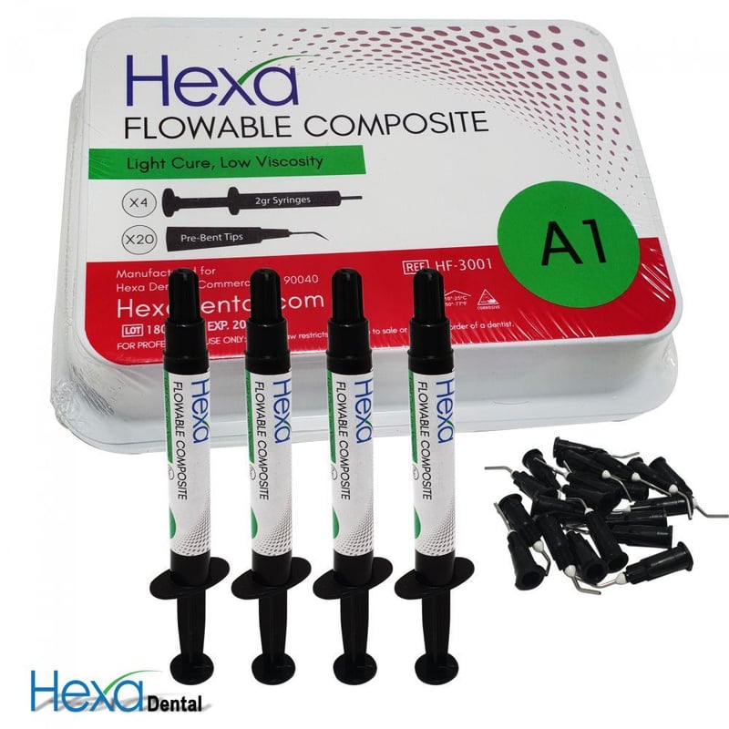 Hexa Flowable Composite A1, 4x2g Syringes, HF-3001