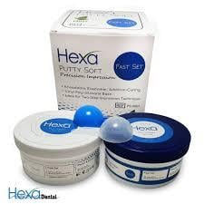 Hexa Putty Fast Set Vinyl Polysiloxane, 2x290ml (Base & Catalyst), PS-0001