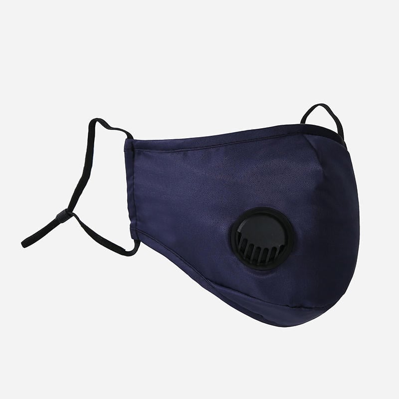 Sky Choice Washable Face Mask with 2-Carbon Filter, Black, Reusable