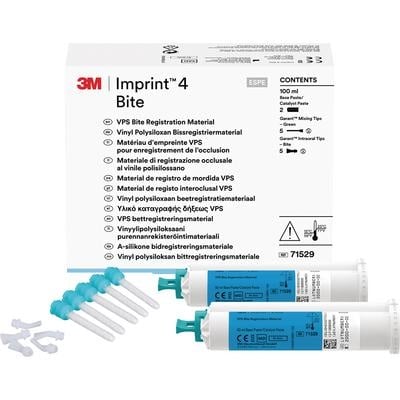 Solventum Imprint 4 Bite Registration Material, 2 x 50mL Cartridges, with Mixing and Intra-Oral Tips, #71529