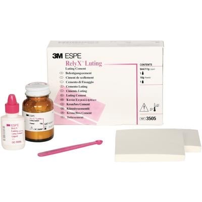 RelyX Luting Cement Intro Kit, 16g Powder, 9ml Liquid, with Spoon & Mixing Pads, #3505