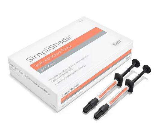 Kerr SimpliShade SA Flow Self-Adhesive Composite Refill, Medium, 4gm Syringe, 2/Bx, #37108