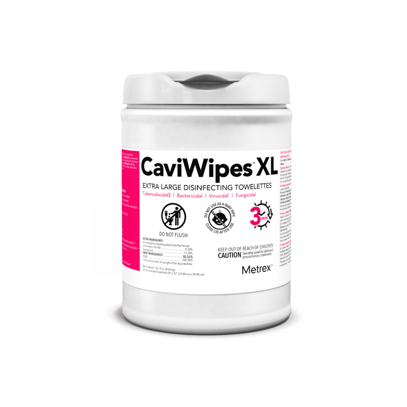 Metrex CaviWipes XL Surface Disinfectant Towelettes, 10" x 12", 66/Case, #13-1150