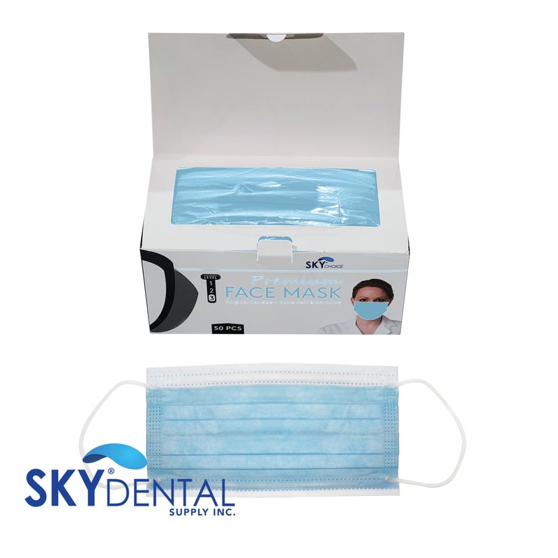 Sky Choice Mask Earloop Pink Level 3, ASTM, 50/Box