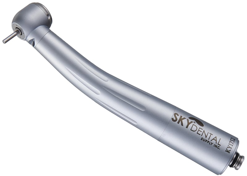Sky Choice High Speed Handpiece, Fiber Optic, Quick Connect, Push Button, Standard Head, 4-Port Water Spray, NSK