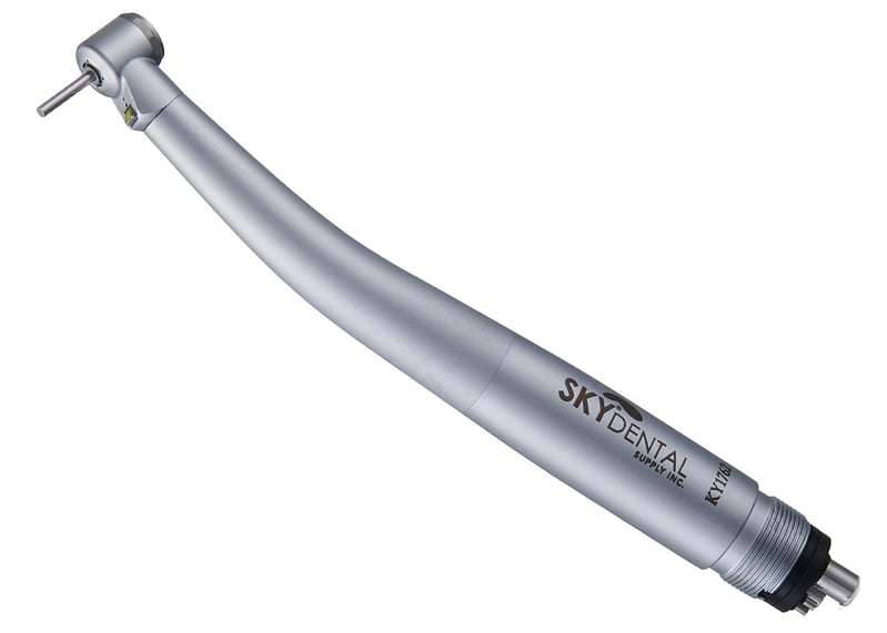 Sky Choice High Speed Handpiece Push Button Mini Head, 4-Holes, 1-Year Warranty