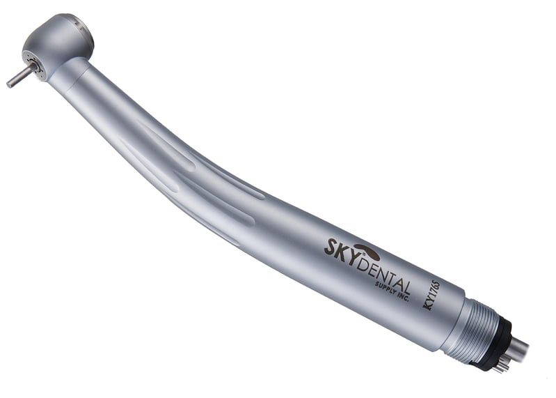 Sky Choice High Speed Handpiece PB (Torque), Push Button, 4-Hole, 1-Year Warranty