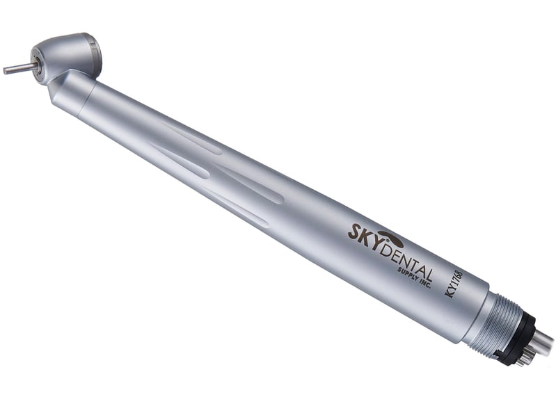 Sky Choice High Speed Surgical Handpiece, Push Button, 45° Head, 4-Hole, 1-Year Warranty