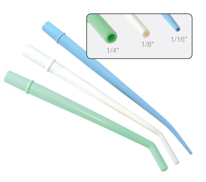 Pac-Dent Surgical Aspirator Tips, White, #009, 25/Box