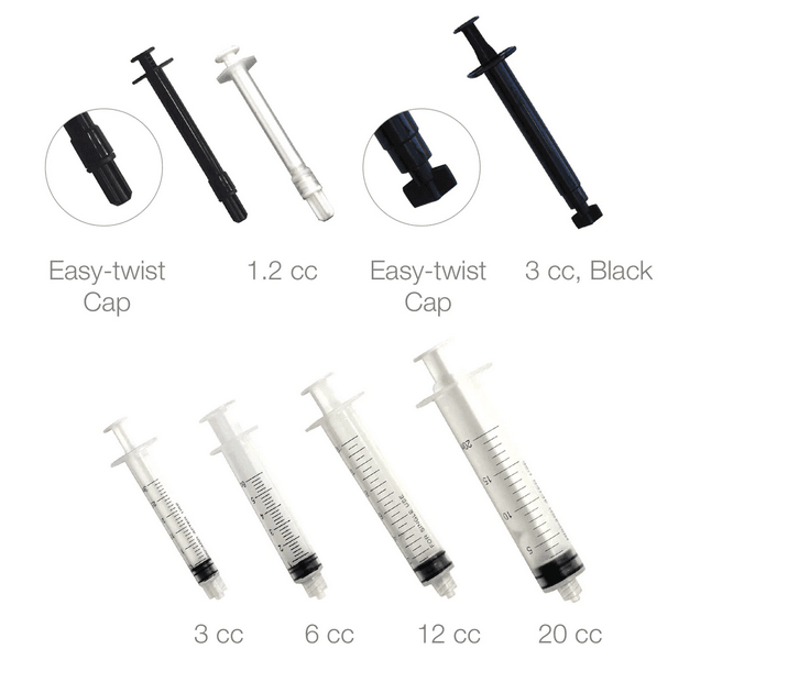 Pac-Dent Luer Lock Endo Syringe, 6cc, 100/Box